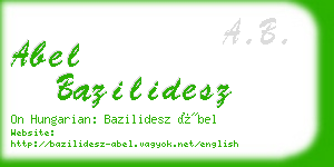 abel bazilidesz business card